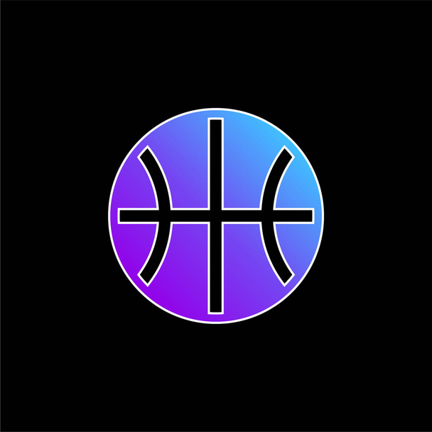 Basketball-blaues Gradienten-Vektor-Symbol - Vektor, Bild