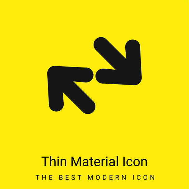 Šipky Pár šikmo protilehlé minimální jasně žlutý materiál ikona - Vektor, obrázek