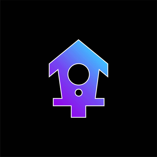 Icona vettoriale gradiente blu Bird House - Vettoriali, immagini