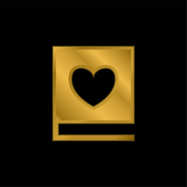 Книга кохання Золота металева ікона або вектор логотипу
 - Вектор, зображення