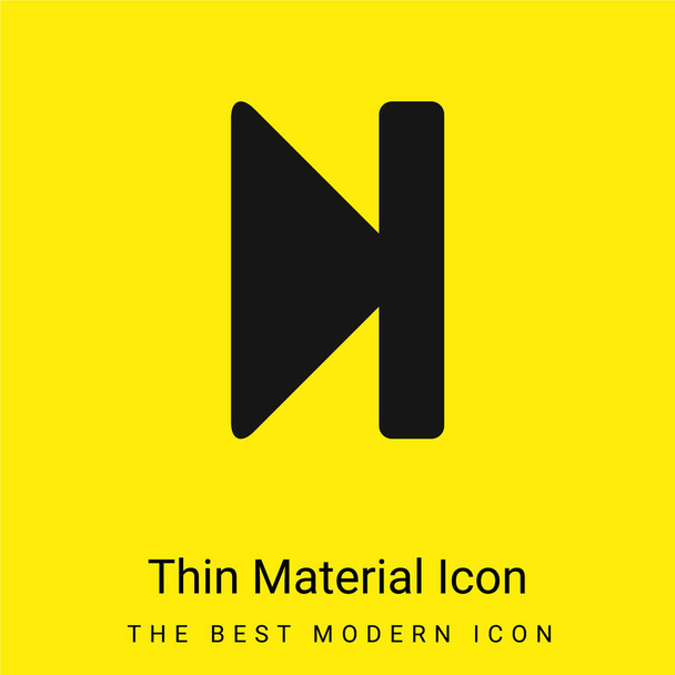 Advance Button minimal bright yellow material icon - Vector, Image