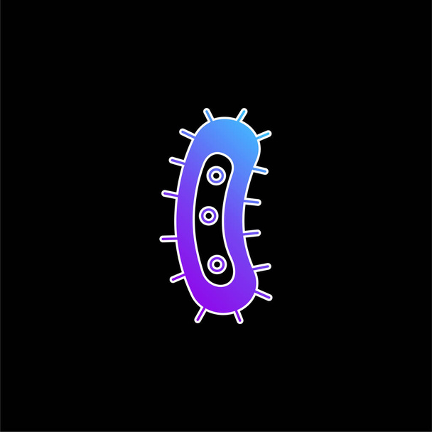 Bacteria blue gradient vector icon - Vector, Image