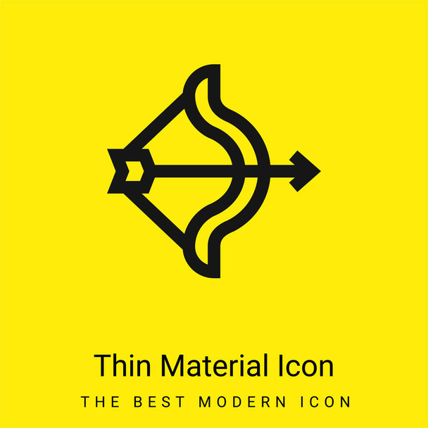 Lukostřelba minimální jasně žlutý materiál ikona - Vektor, obrázek