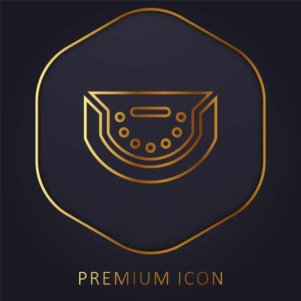 Baccarat línea dorada logotipo premium o icono - Vector, imagen