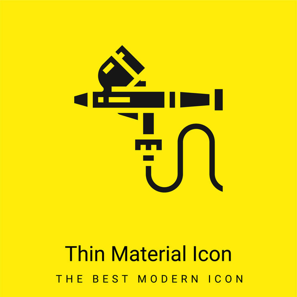 Ícone de material amarelo brilhante mínimo Airbrush - Vetor, Imagem