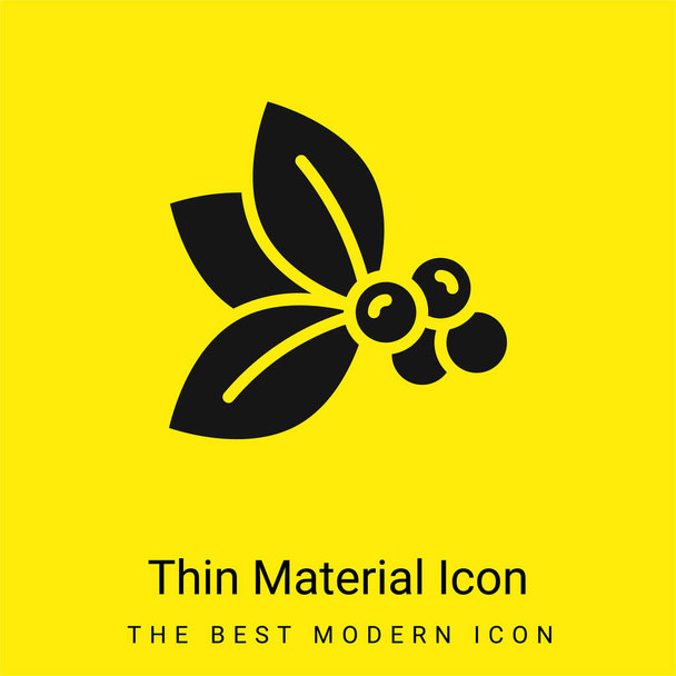 Bessen minimale helder geel materiaal icoon - Vector, afbeelding
