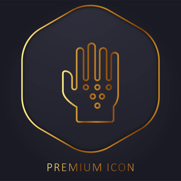 Allergie gouden lijn premium logo of pictogram - Vector, afbeelding