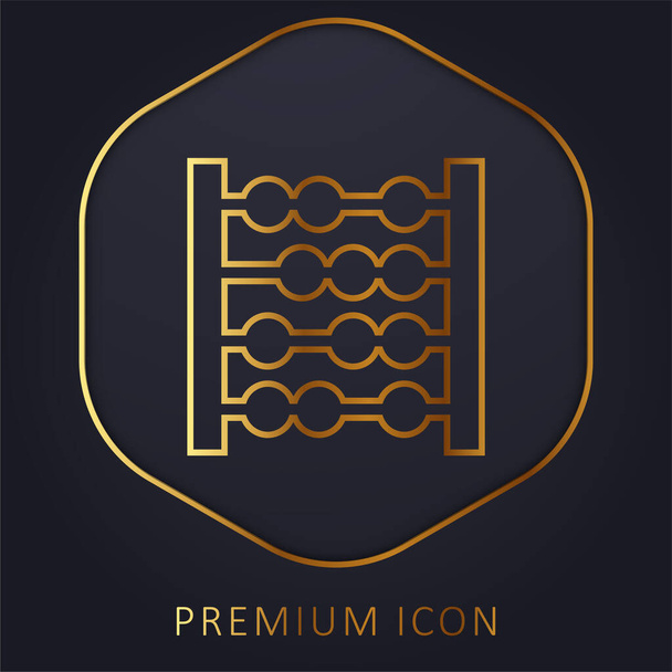 Abacus golden line prémium logó vagy ikon - Vektor, kép