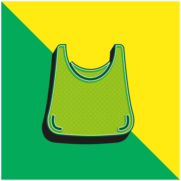 Bag Green and yellow modern 3d vector icon logo - Vector, Image