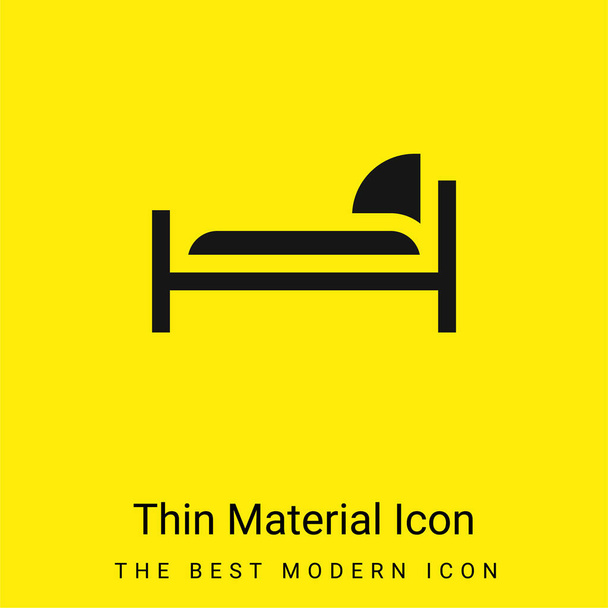 Yatak minimal parlak sarı madde simgesi - Vektör, Görsel
