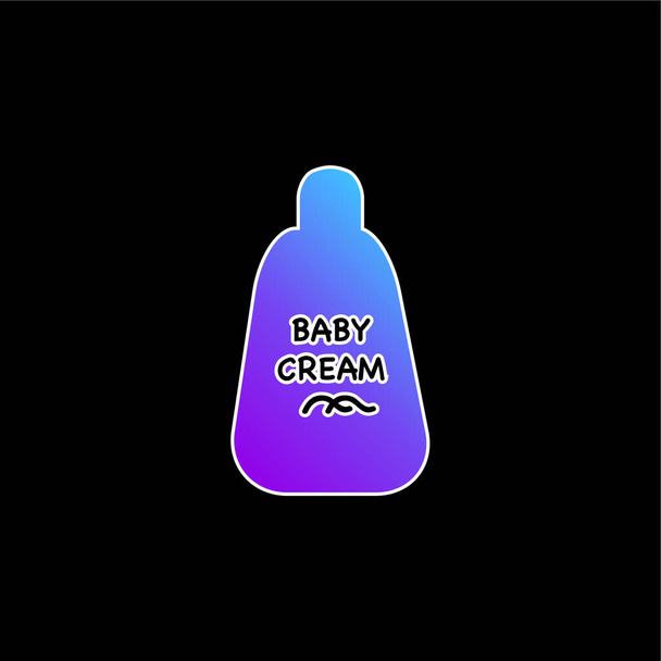 Baby Cream láhev modrý gradient vektor ikona - Vektor, obrázek