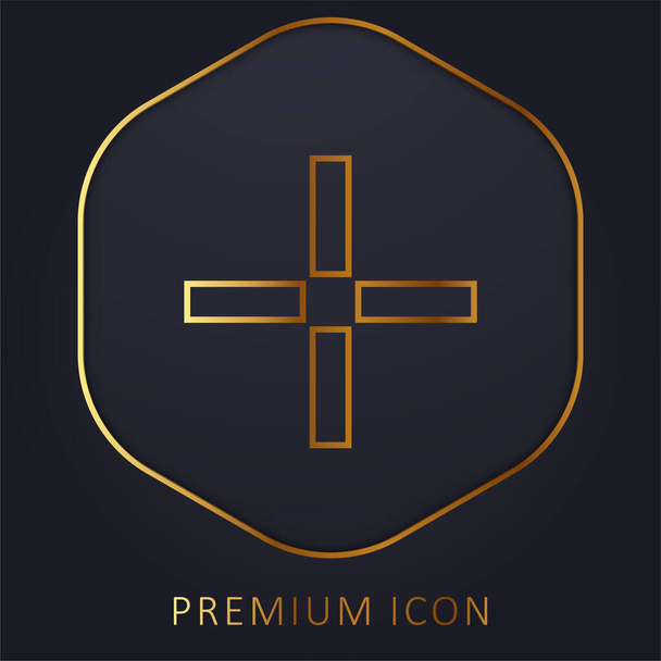 Логотип или иконка золотой линии - Вектор,изображение