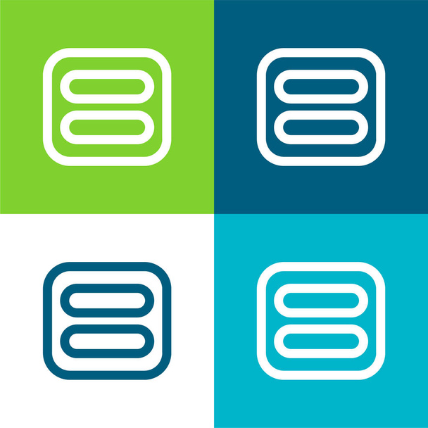 Aktivált Lapos négy szín minimális ikon készlet - Vektor, kép
