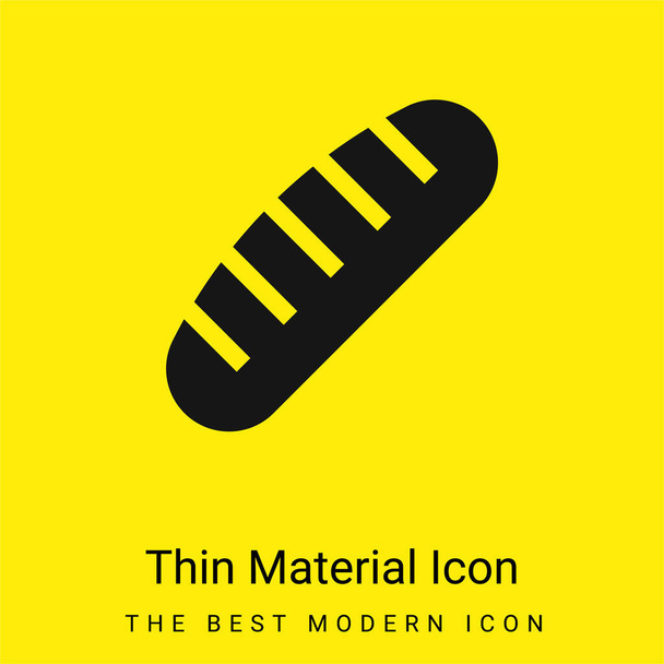 Pan mínimo icono de material amarillo brillante - Vector, imagen