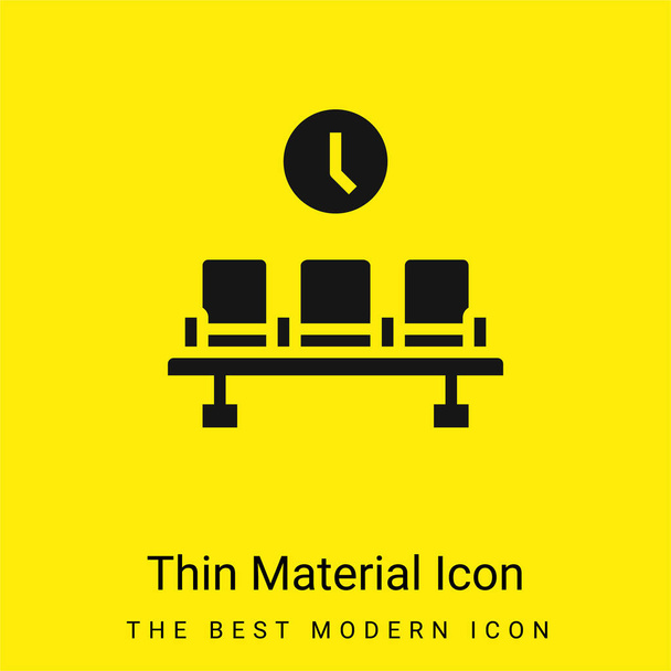 Letiště minimální jasně žlutý materiál ikona - Vektor, obrázek