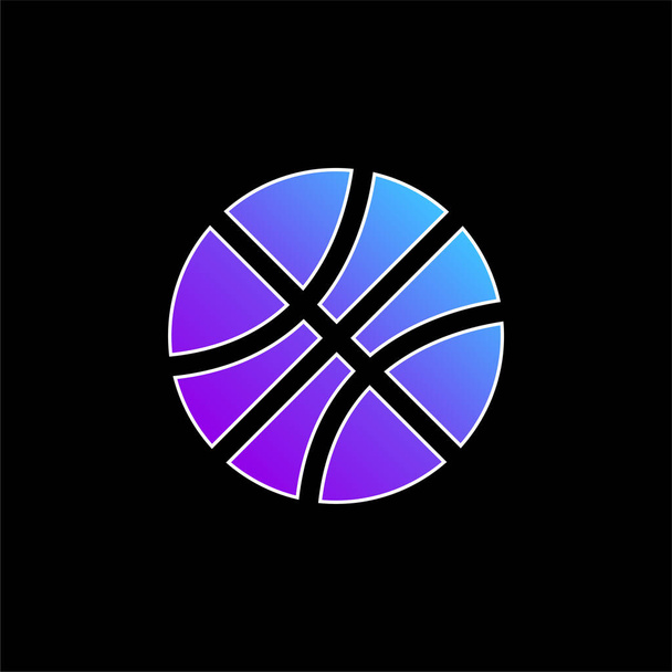 Baloncesto icono de vector gradiente azul - Vector, imagen