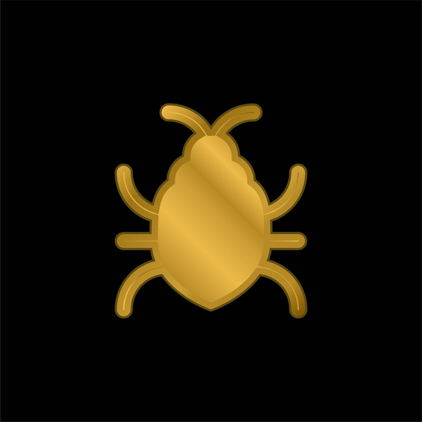 Büyük Böcek altın kaplama metalik simge veya logo vektörü - Vektör, Görsel