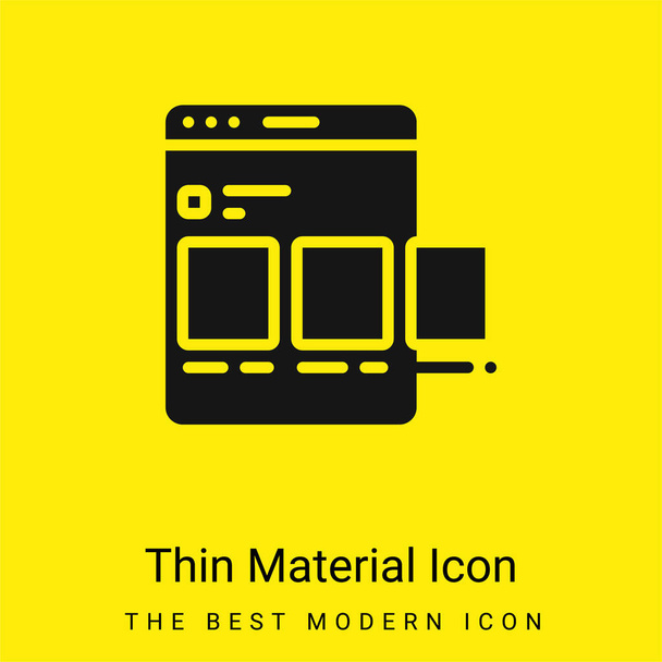 Advertenties minimale helder geel materiaal pictogram - Vector, afbeelding