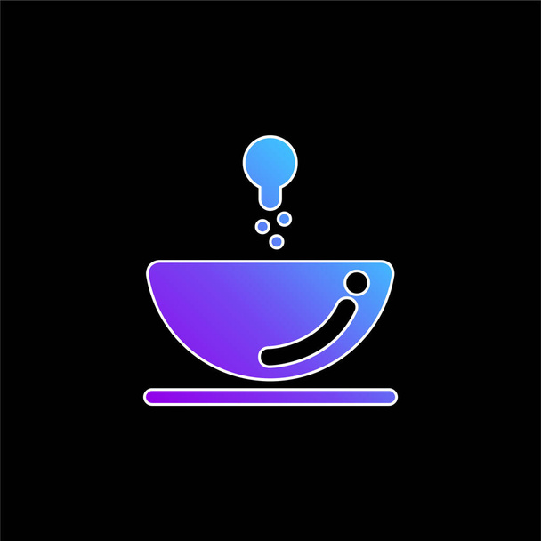 Cuarto de baño fregadero azul gradiente vector icono - Vector, Imagen