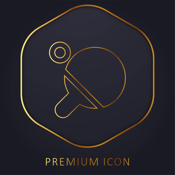 Strand gouden lijn premium logo of pictogram - Vector, afbeelding
