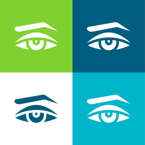 Vzhled Byt čtyři barvy minimální ikona nastavena - Vektor, obrázek
