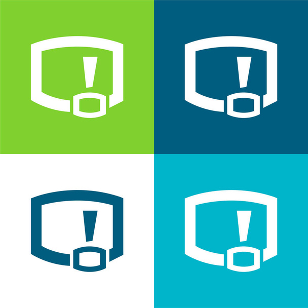 Bitacoras Símbolo Plano de cuatro colores mínimo icono conjunto - Vector, imagen