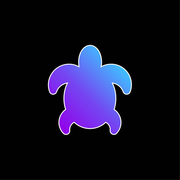 Значок большого голубого градиента черепахи - Вектор,изображение