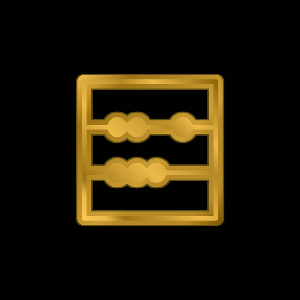 Абак золотий покритий металевою іконою або вектором логотипу - Вектор, зображення