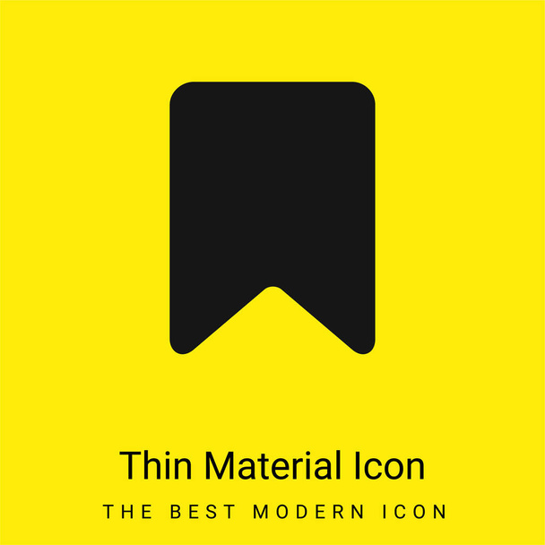 Segnalibro minimal bright yellow material icon - Vettoriali, immagini