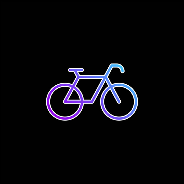 Велосипед Вид праворуч синій градієнт Векторна піктограма
 - Вектор, зображення