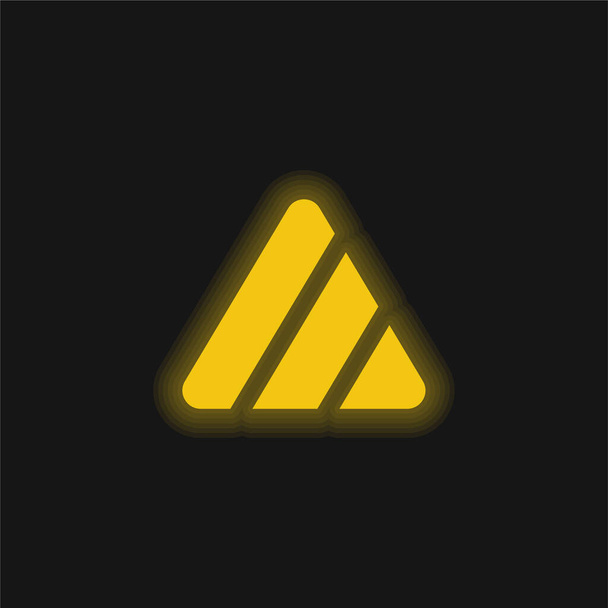 Icono de neón brillante amarillo blanqueador - Vector, Imagen