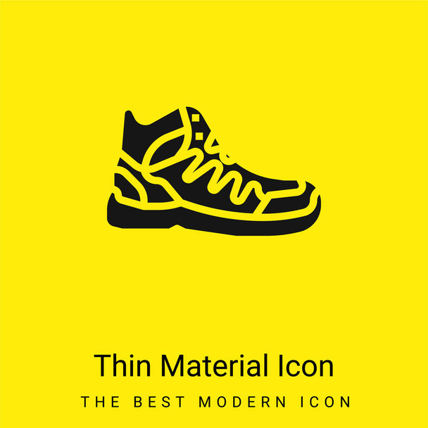 Μπότες ελάχιστο φωτεινό κίτρινο εικονίδιο υλικού - Διάνυσμα, εικόνα