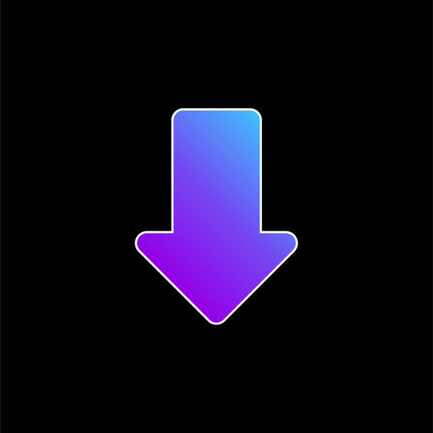 Flecha que apunta hacia abajo icono de vector de gradiente azul - Vector, Imagen