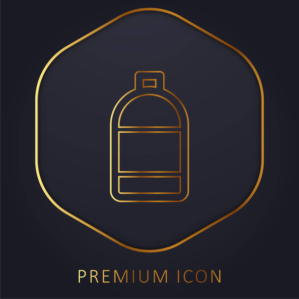 Alcohol golden line premium logo or icon - Vector, Image