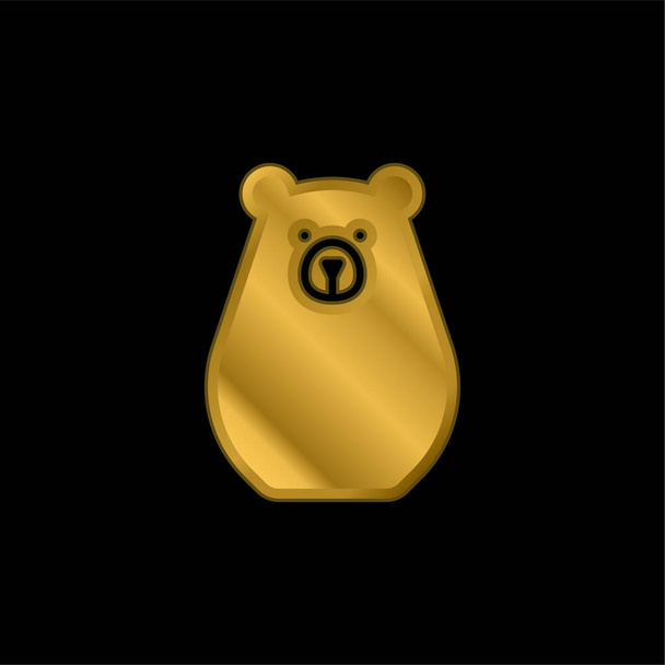 Bearbot vergoldet metallisches Symbol oder Logo-Vektor - Vektor, Bild
