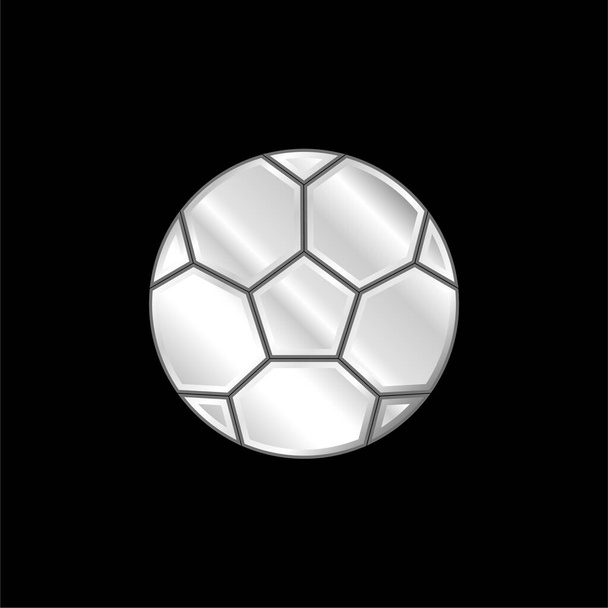 Ball silver plated metallic icon - Vector, Image