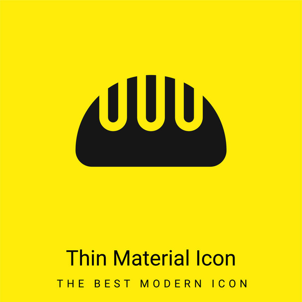 Pan mínimo icono de material amarillo brillante - Vector, Imagen