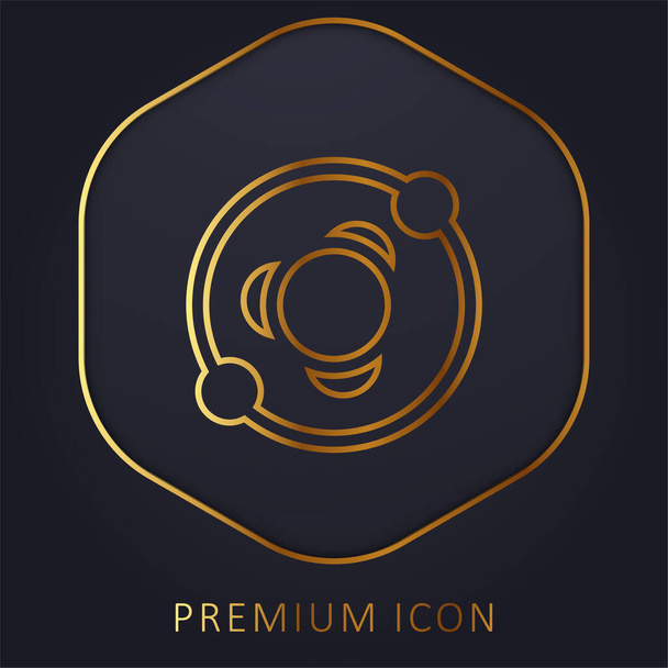Atomic Structure goldene Linie Premium-Logo oder Symbol - Vektor, Bild