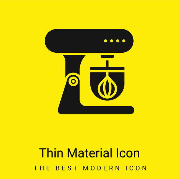 Licuadora mínimo icono de material amarillo brillante - Vector, imagen