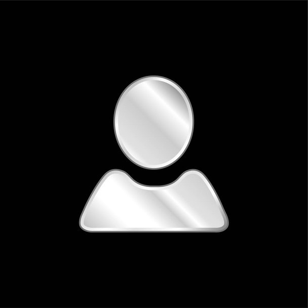 Black User Shape postříbřená kovová ikona - Vektor, obrázek