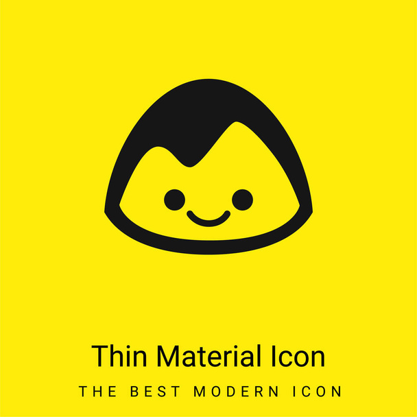 Basecamp ícone material amarelo brilhante mínimo - Vetor, Imagem
