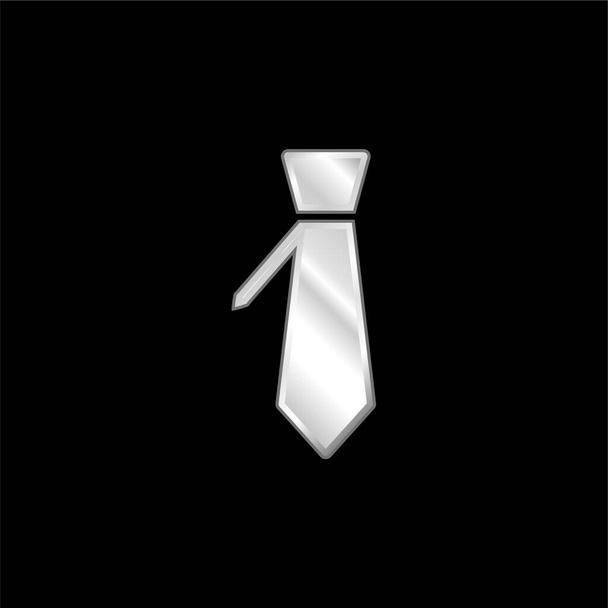 Велика срібна металева ікона краватки
 - Вектор, зображення