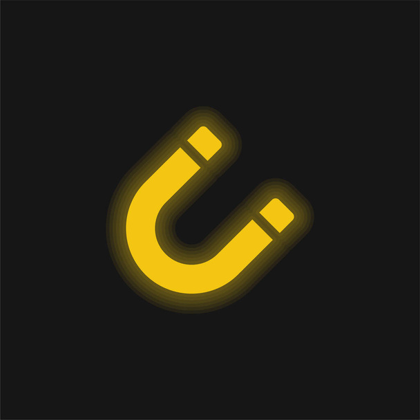 Attrazione giallo incandescente icona al neon - Vettoriali, immagini