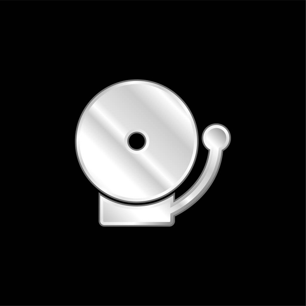 Alarme Sirène argent plaqué icône métallique - Vecteur, image