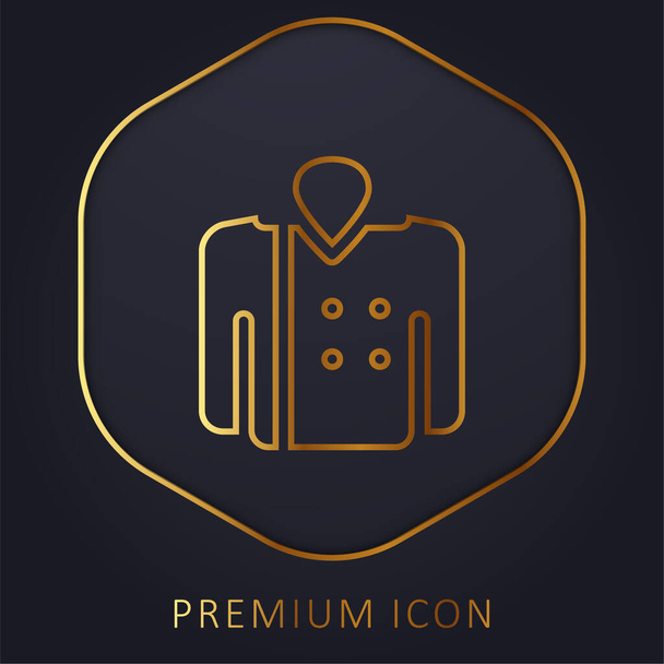 Blazer linha dourada logotipo premium ou ícone - Vetor, Imagem