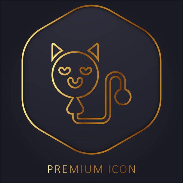 Balon złotej linii logo premium lub ikona - Wektor, obraz