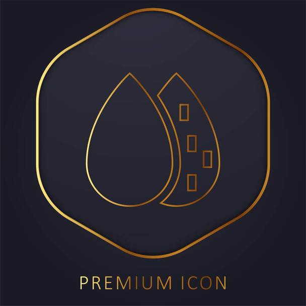 Logo o icona premium della linea dorata mandorla - Vettoriali, immagini
