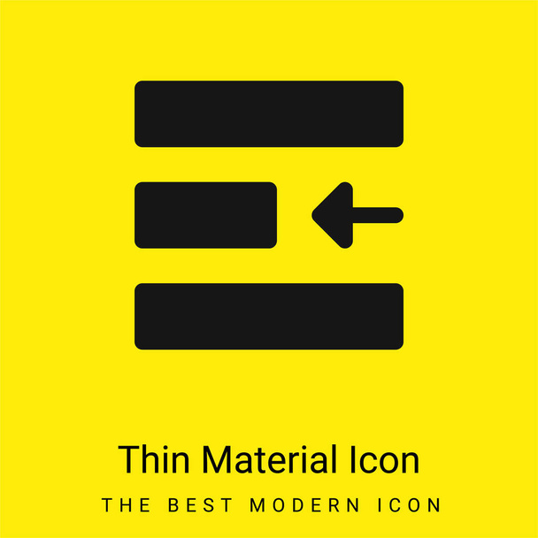 Aligner l'icône minimale de matériau jaune vif - Vecteur, image