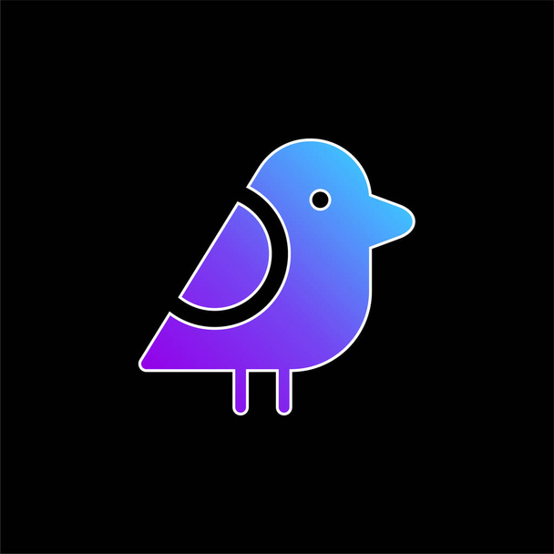 Птах синій градієнт Векторна піктограма
 - Вектор, зображення