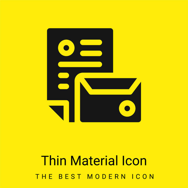 Branding minimalen hellen gelben Material Symbol - Vektor, Bild